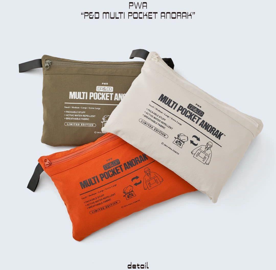 ジャケット・アウター PWA P&D MULTI POCKET ANORAK OLIVE -M-