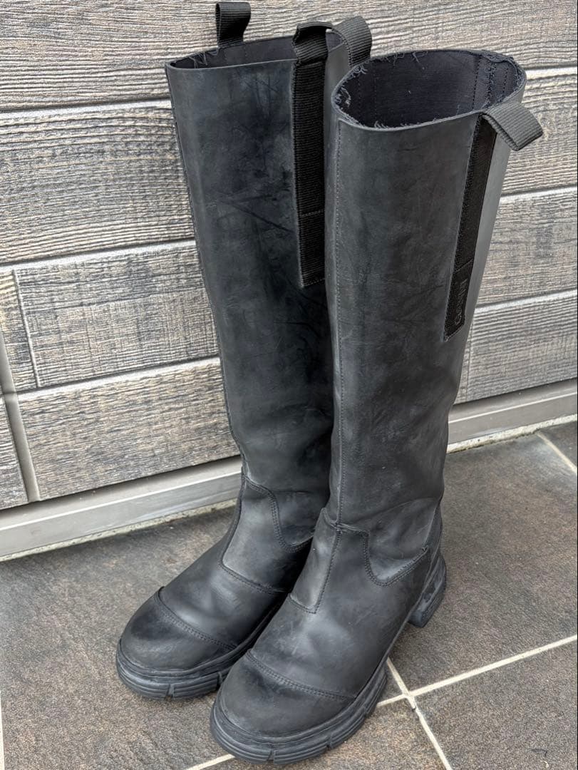 GANNI リサイクルラバーブーツ24cm