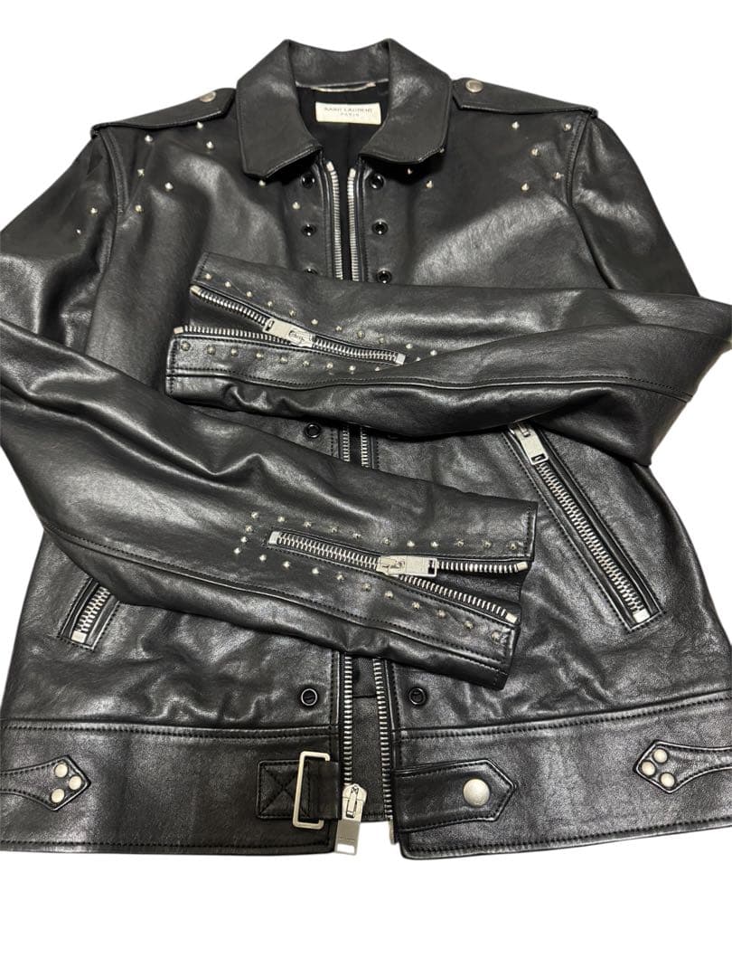 サンローラン シングルライダース レザージャケット 46 G-DRAGON着用