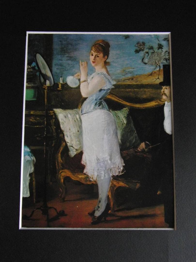 エドゥアール・マネ、【ナナ】、希少な額装用画集より、状態良好、新品額装付