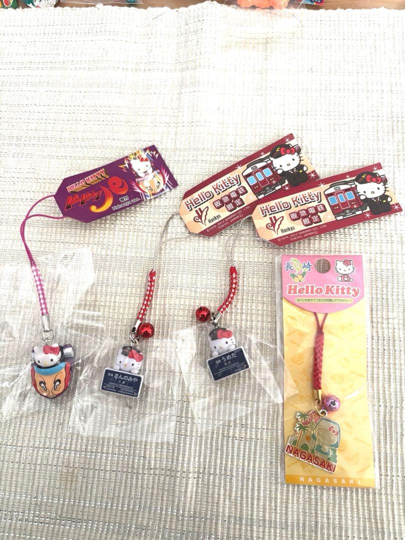 【入手困難・未開封品】ハローキティ ご当地根付 ストラップ 4点まとめ売り