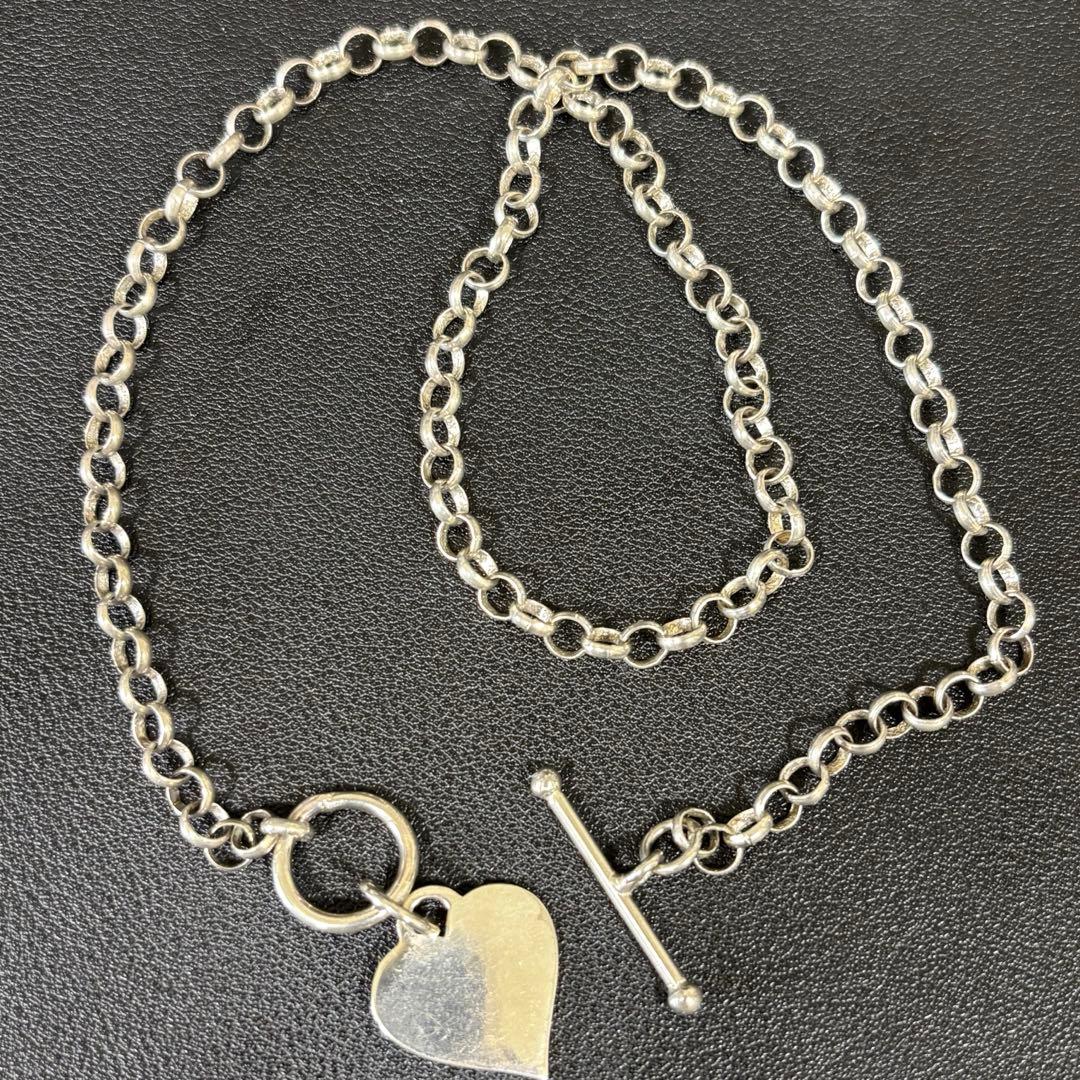 ヴィンテージ　ハート　ネックレス　チョーカー　シルバー925