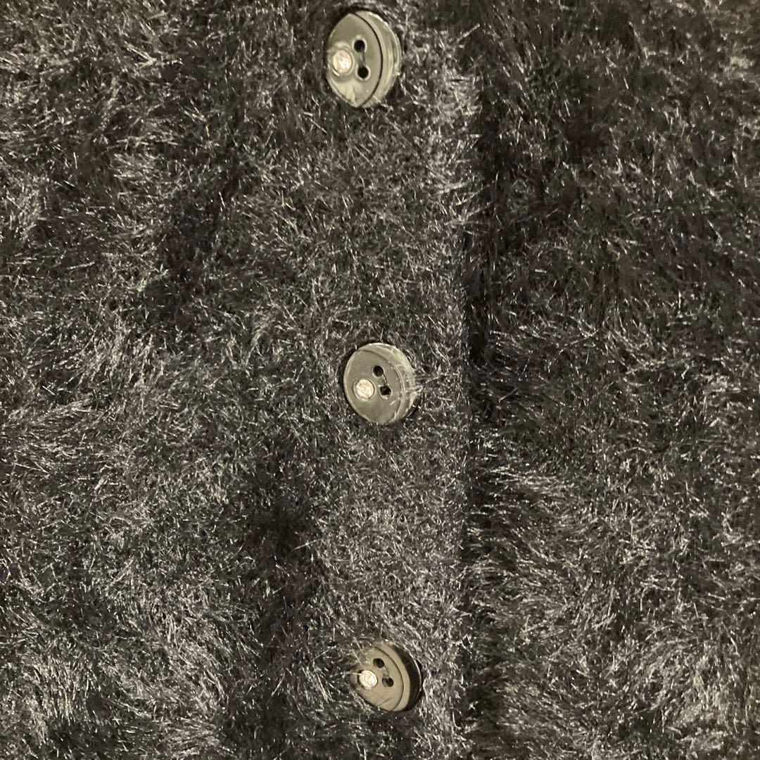 theredthread S fluffy knit tops black - メルカリ