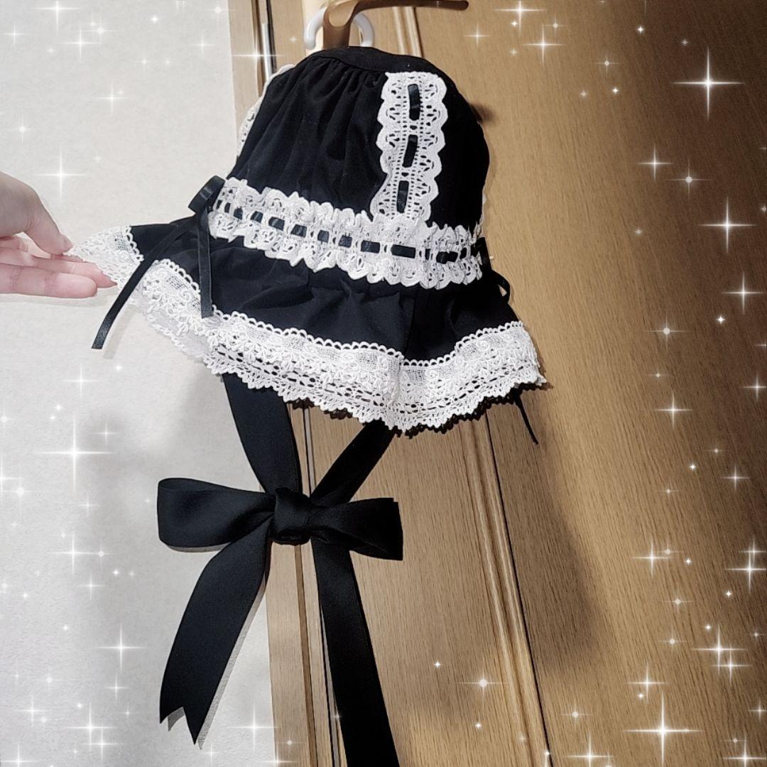 期間限定お値下げ中！フリルメイドキャップ 黒×白 ロリィタ BABYアリパイ