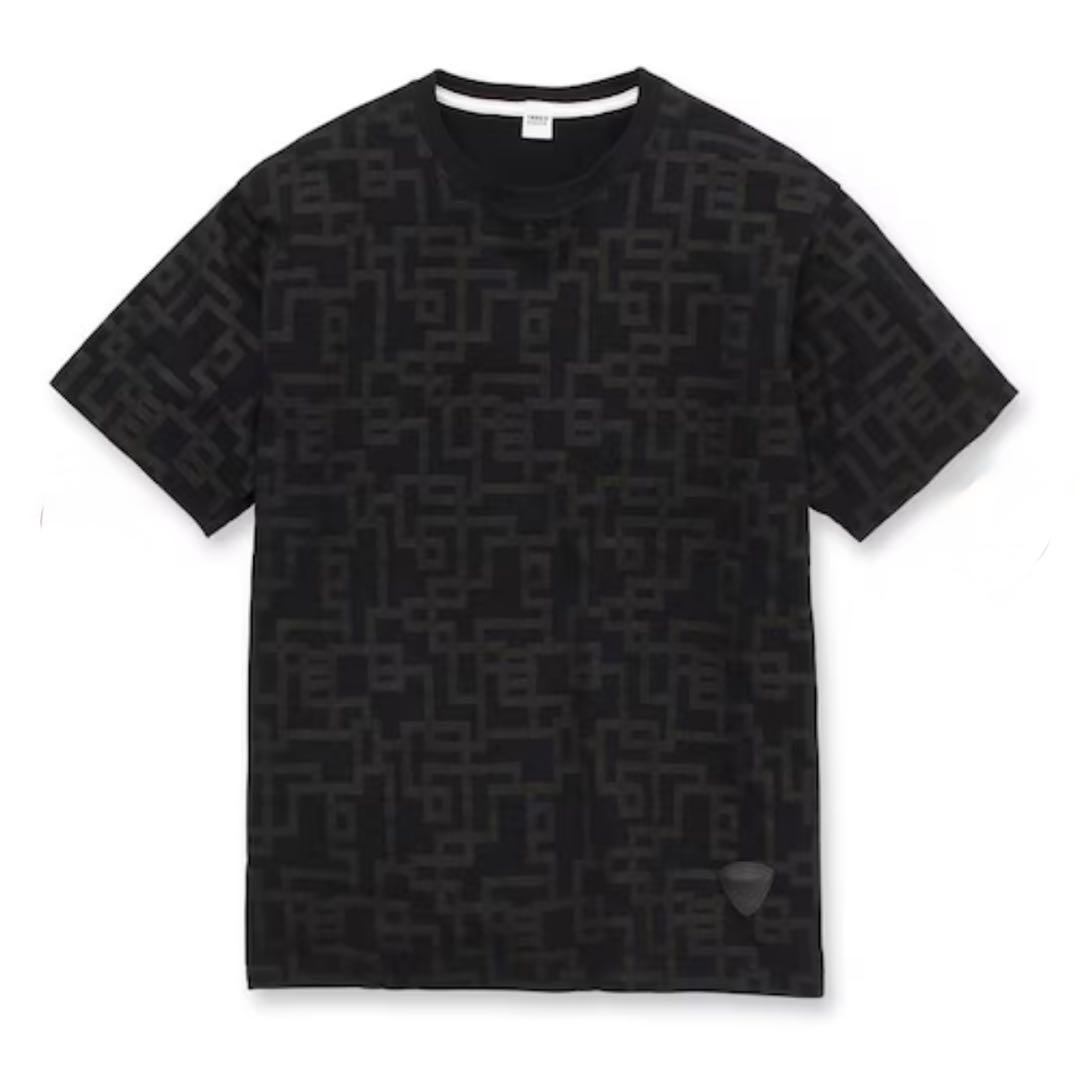 布袋寅泰 TAKEO KIKUCHI 総G柄プリントTシャツ S / ブラック