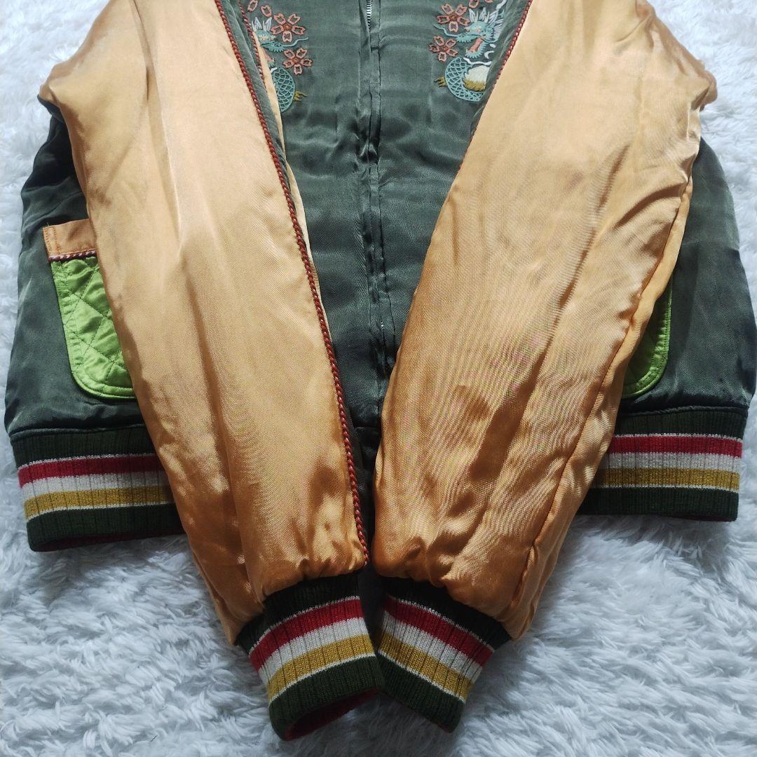 美品】フェローズ スカジャン リバーシブル 別珍 ベロア サテン 刺繍 M