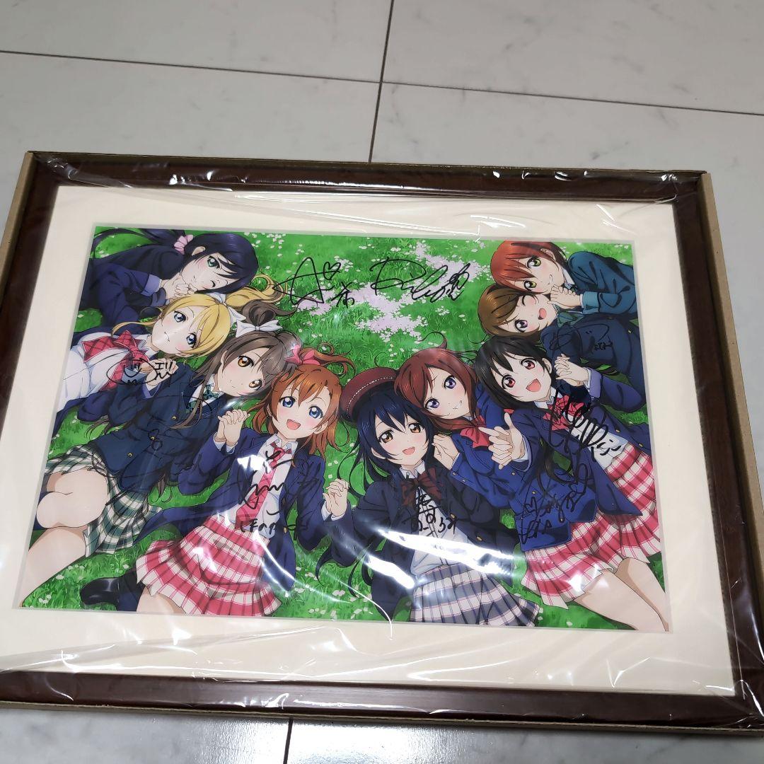 ラブライブμ's複製原画新品お知らせ紙付き非売品レアサイン入り