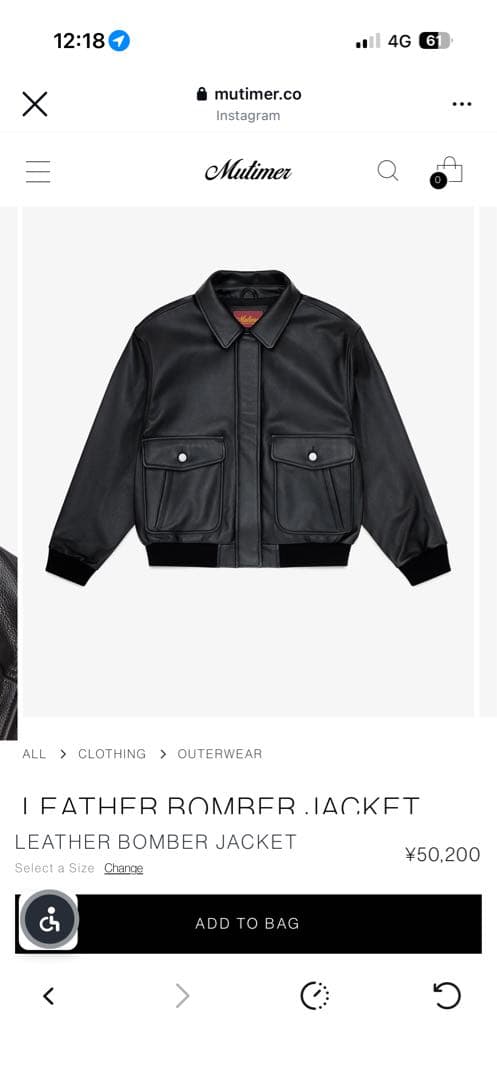 ジャケット・アウター Mutimer LEATHER BOMBER JACKET