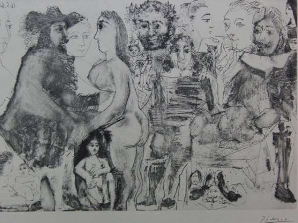 ピカソ　・PICSSO、豪華大判 限定額装版より、サイン入り