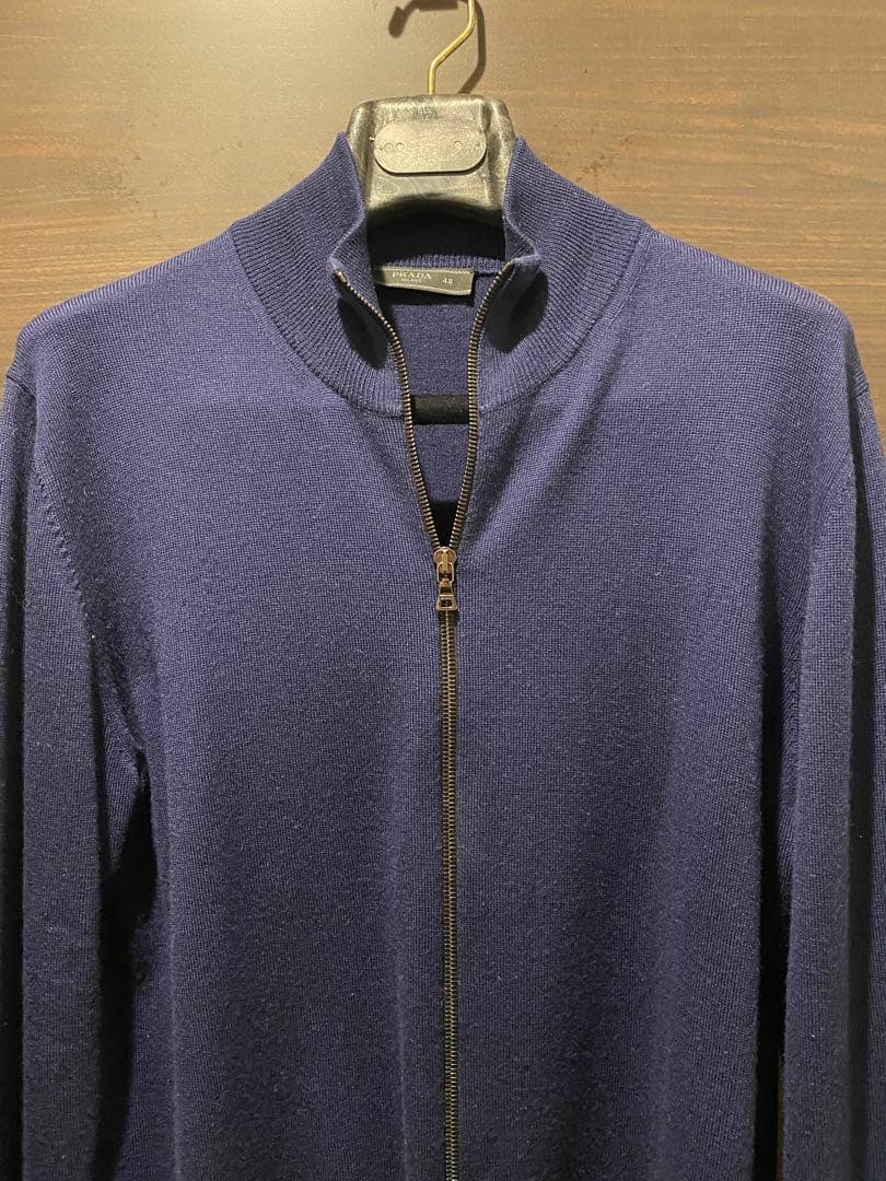 【PRADA】プラダ　ネイビー ジップアップ ジャンパー ブルゾン
