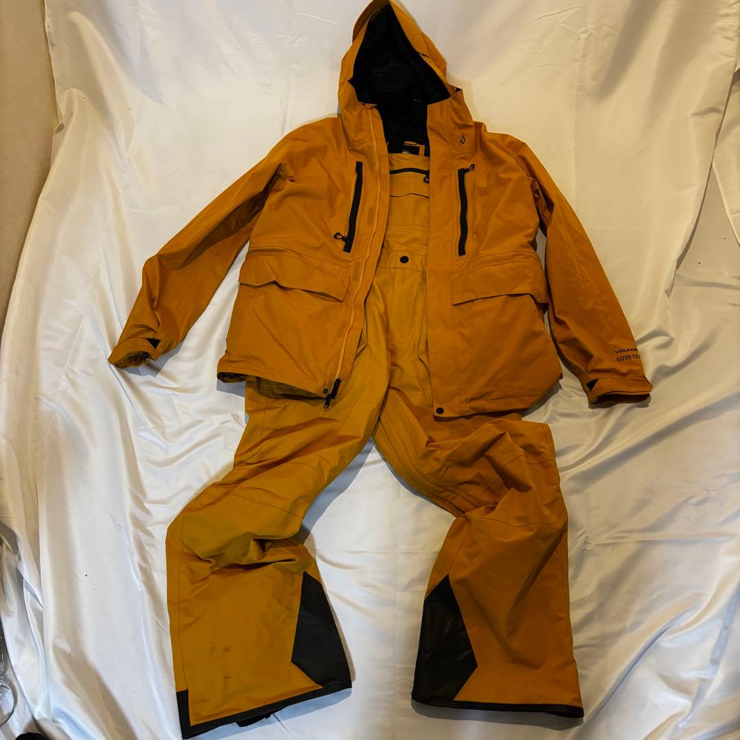 VOLCOM GORE-TEX ジャケット＆ビブパンツ Lサイズ　黄色