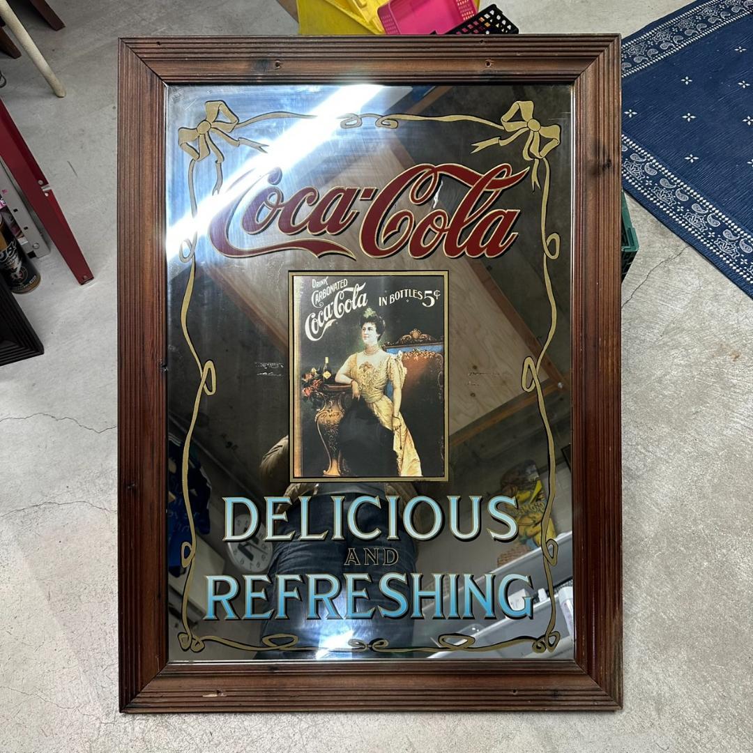大型　希少 コカ・コーラ 　ヴィンテージ　 パブミラー Coca Cola