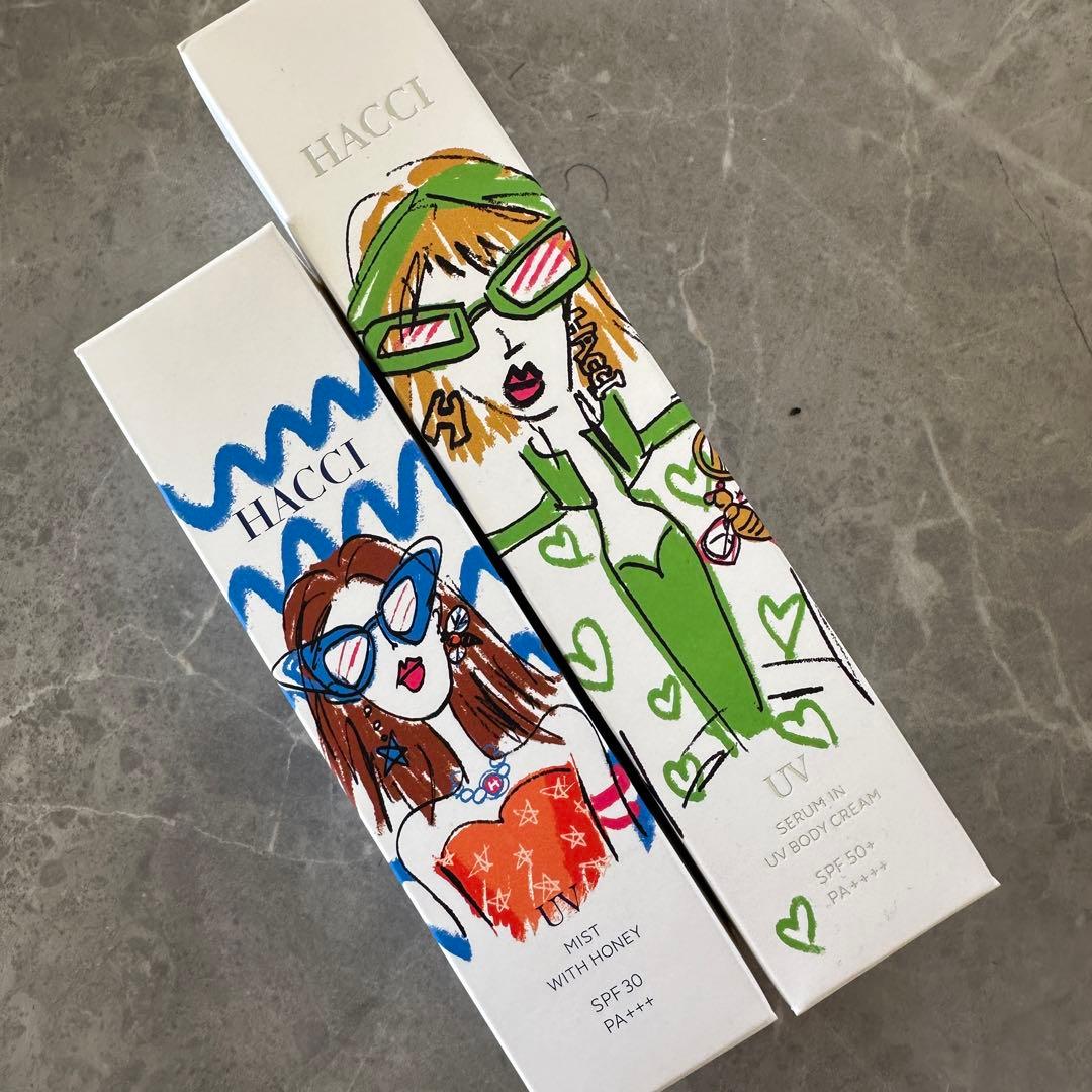 HACCI 日焼け止めクリーム 日焼け止めミスト 2本セット