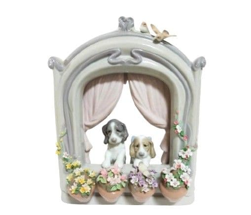 LLADRO リヤドロ 可愛いながめ 6502 犬 フィギュリン 西洋陶磁