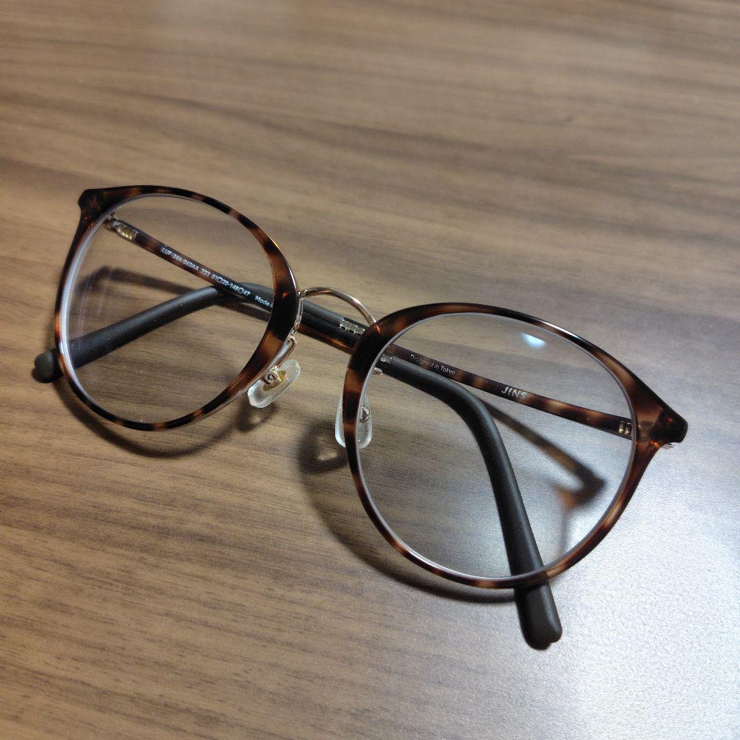 美品】JINS べっ甲風メガネ／遠近両用・度入り／ケース付き - メルカリ