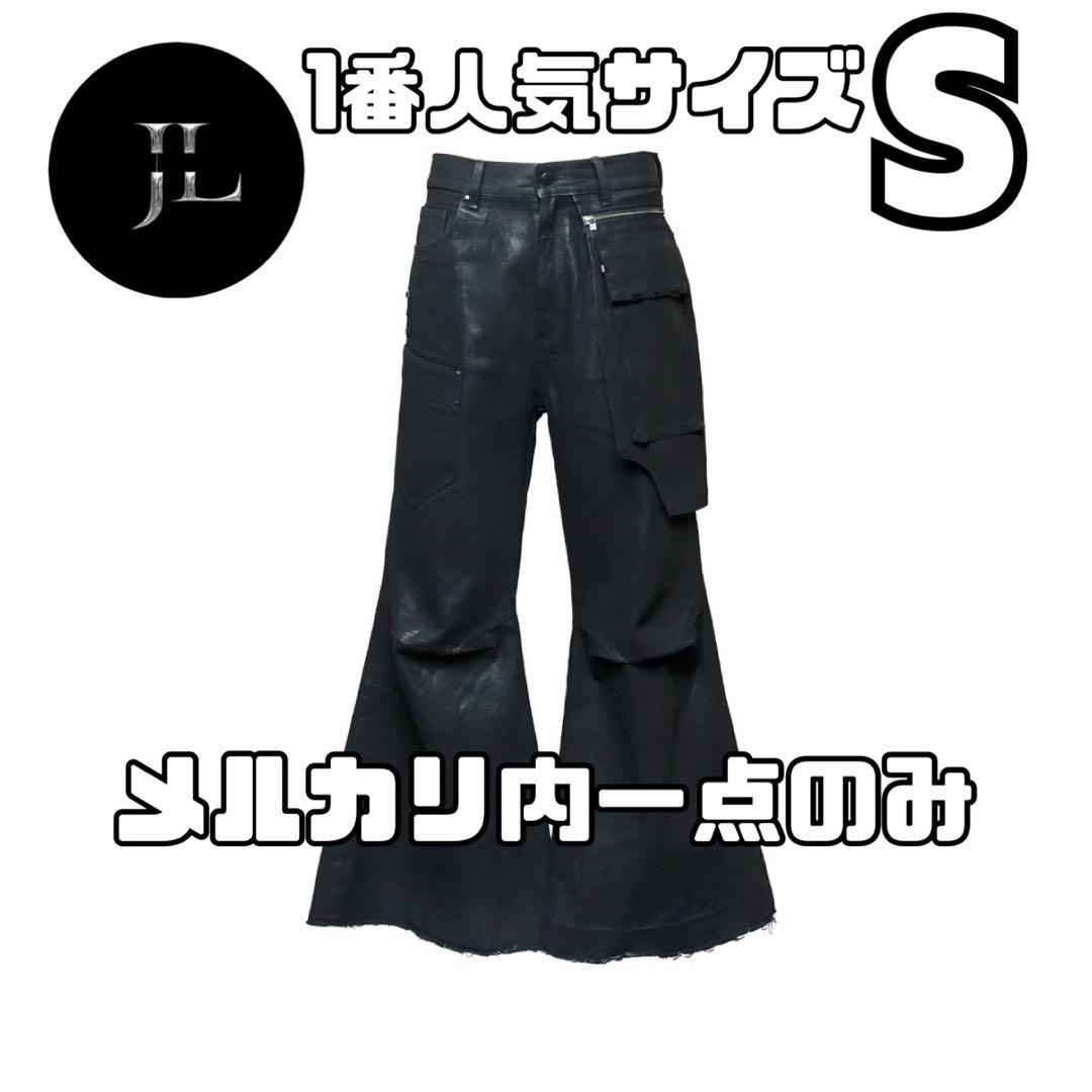 ブラック jent louis Resin Coated Flare Denim - メルカリ