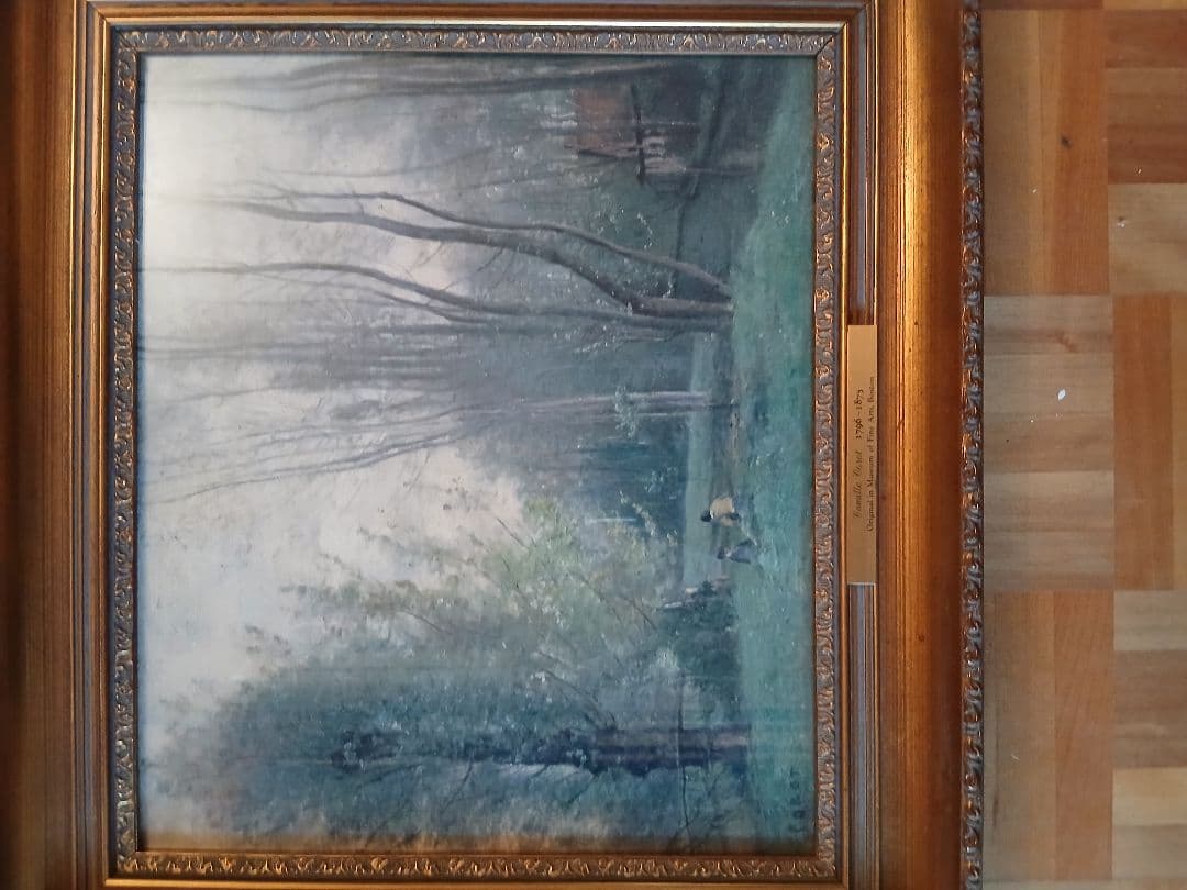 フランスの風景画家ジャン＝バティスト・カミーユ・コローの作品の複製画 絵画