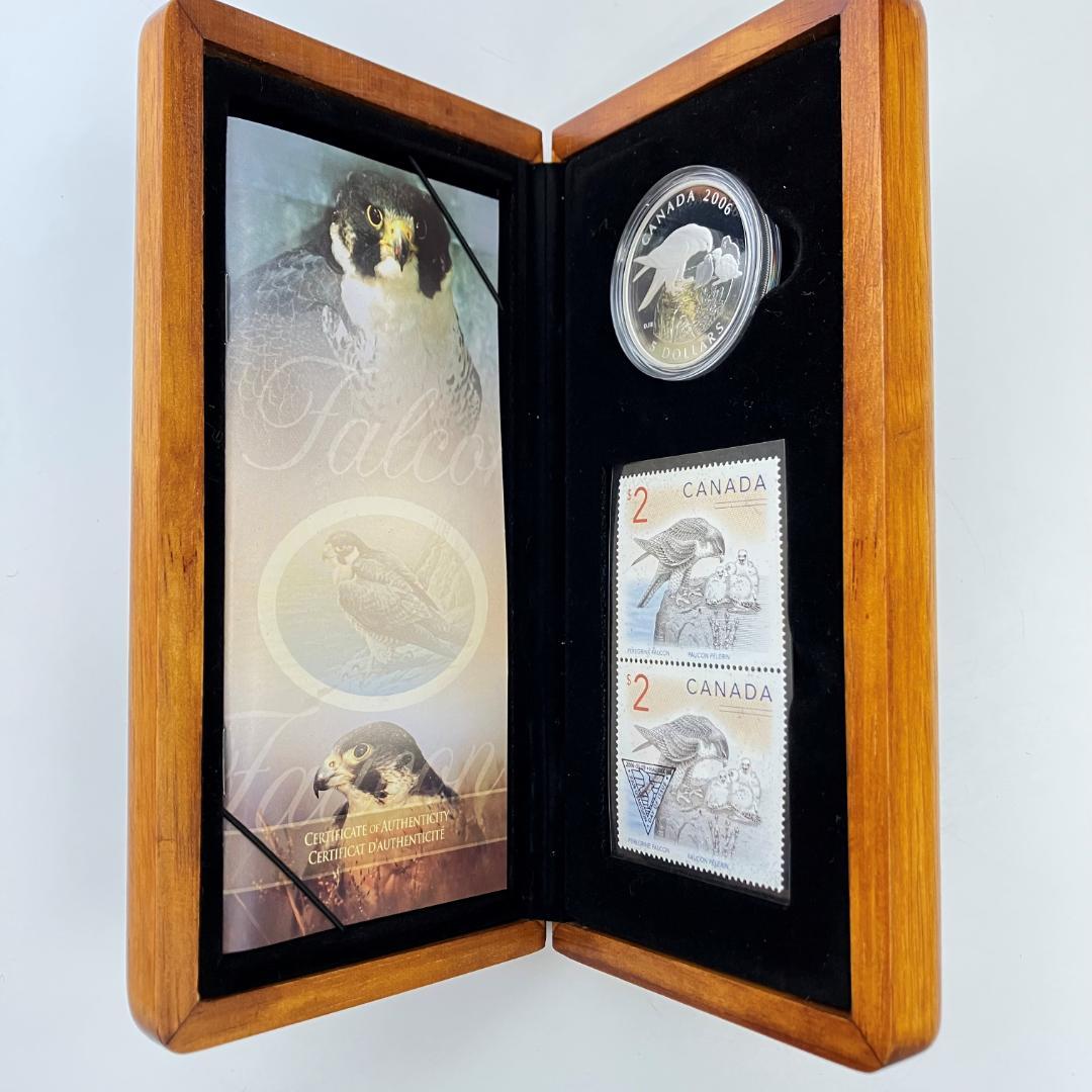 カナダ造幣局発行　ハヤブサ記念＆切手セット 2006年
