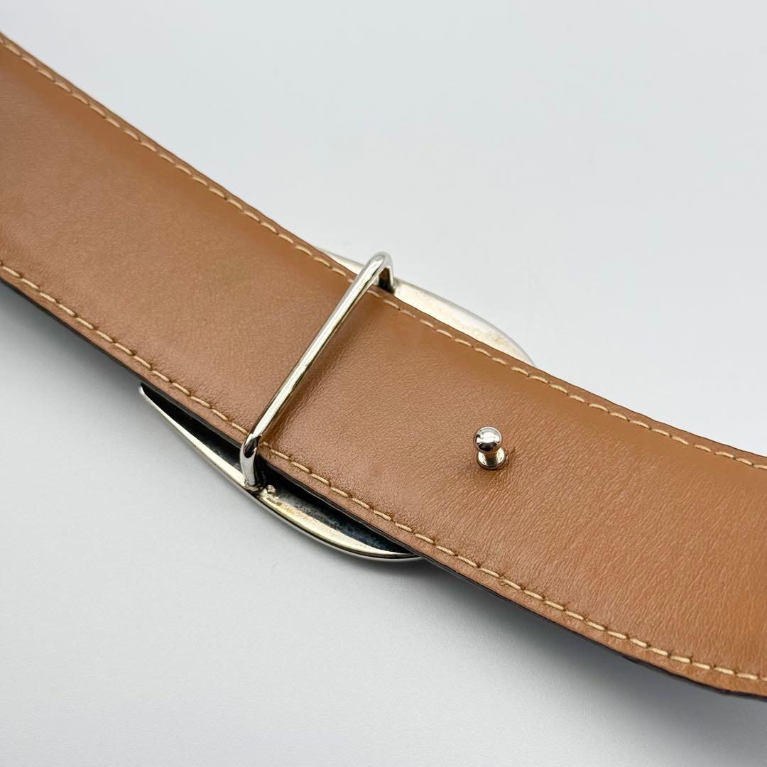 ✨良品✨GUCCI グッチ ベルト シルバー金具 本革 純正ベルト革 G