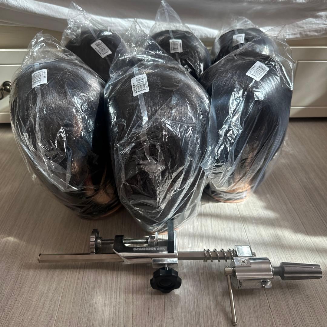 美容師国試試験　カットウィッグ 6個セット　クランプ付き ☆美容師国試試験 カットウィッグ 6個セット クランプ付き - メルカリ