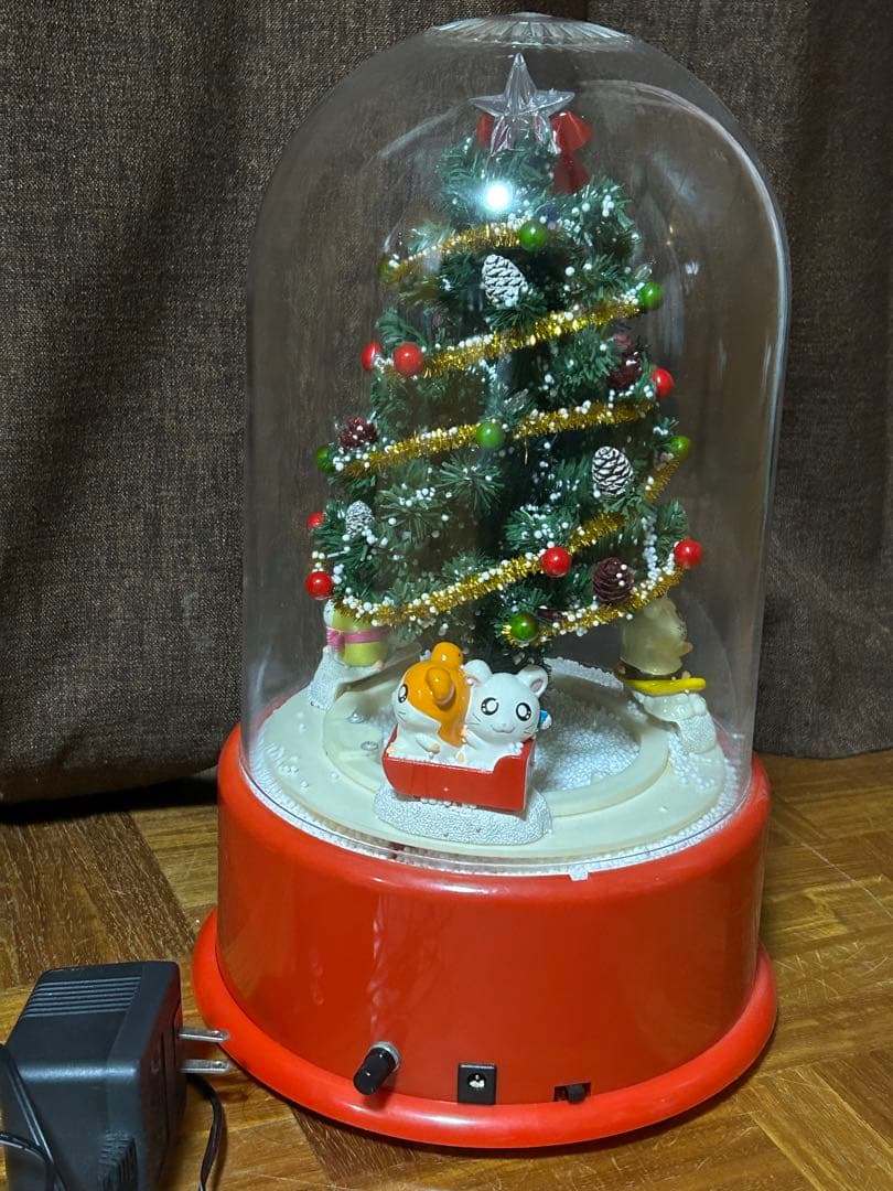 動作確認済】とっとこハム太郎・スノードーム 雪ふるツリー クリスマス