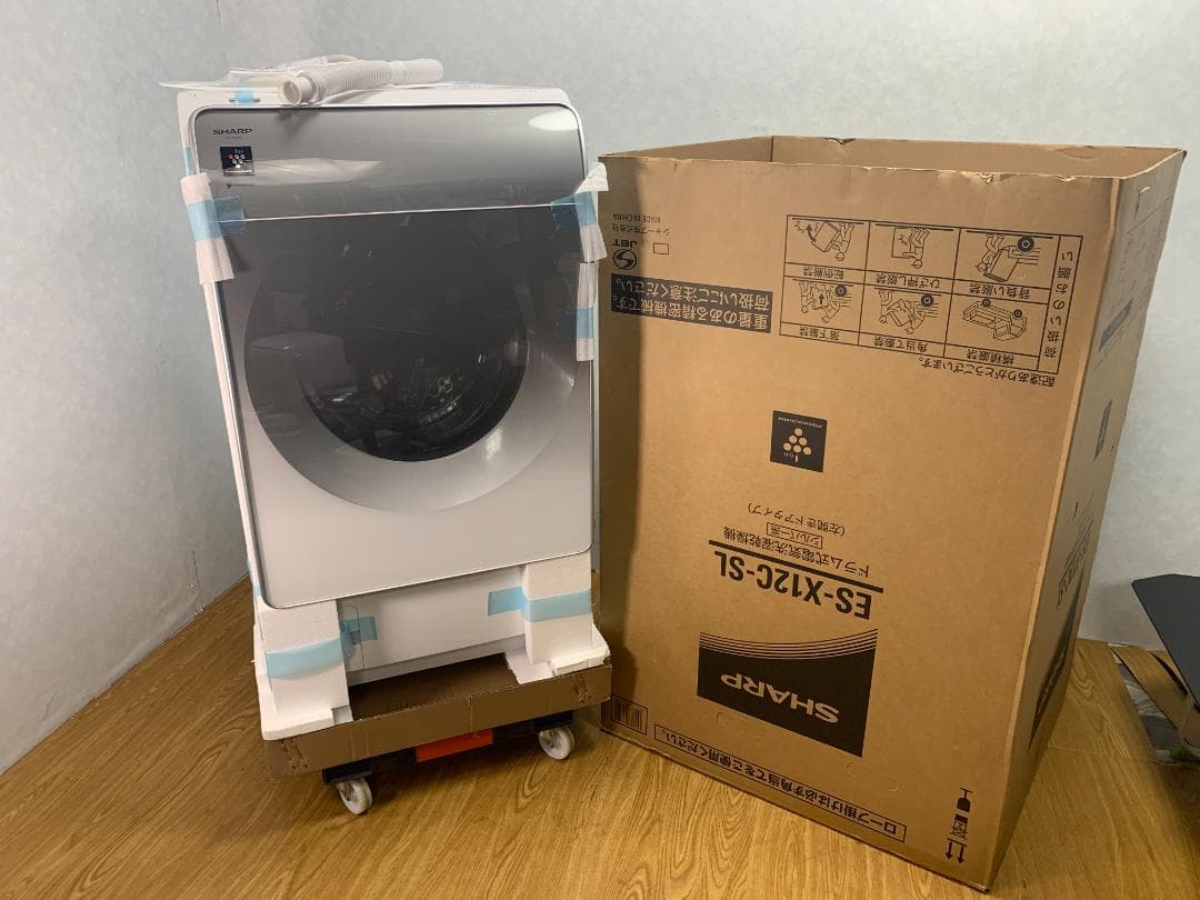 K☆002 シャープ ドラム式洗濯機 ES-X12C-SL 設置オプション無料