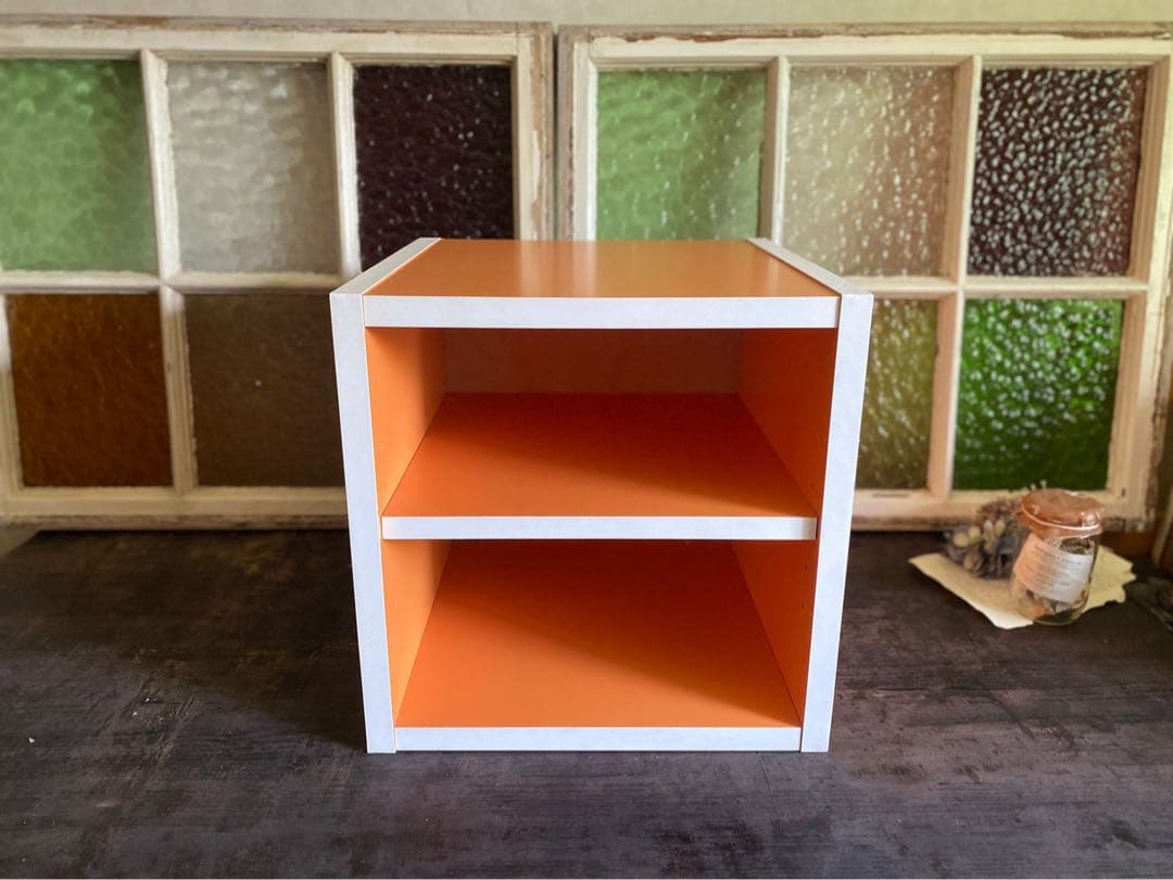 収納棚 オレンジ インテリア 昭和レトロ 当時物 レトロポップ - メルカリ