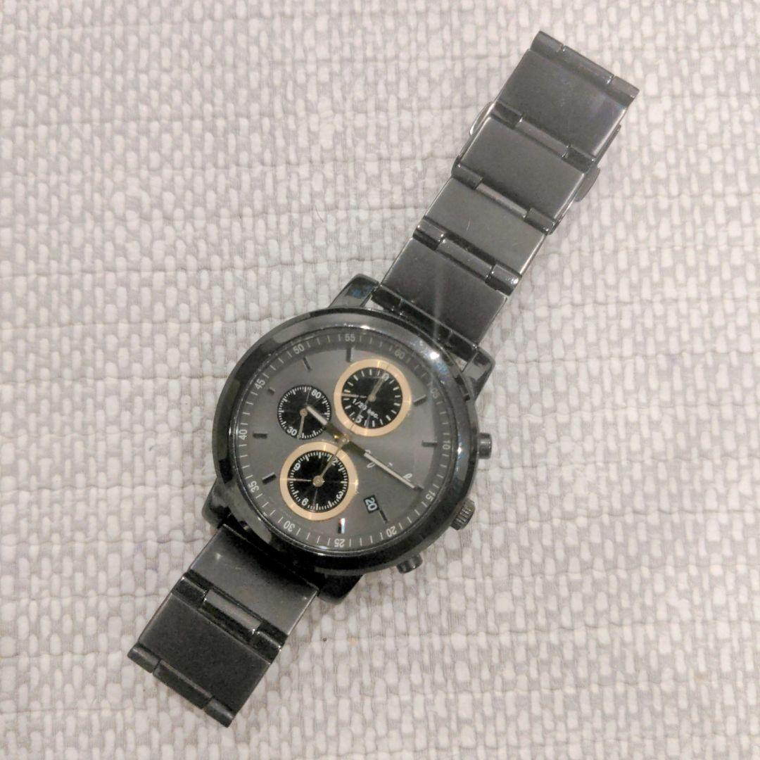 アニエスベー 腕時計 ブラック ゴールド メンズ 黒 agnes b - メルカリ