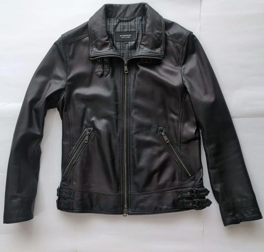 Burberry Black Label 黒 レザージャケット　羊皮