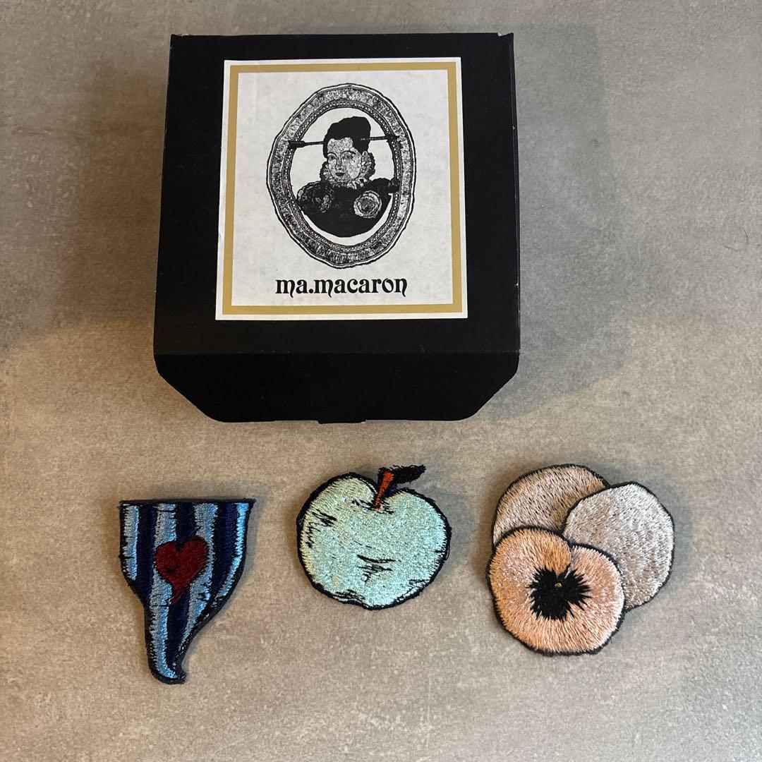 ma.macaron 刺繍バッジ ブローチvintage 3点セット