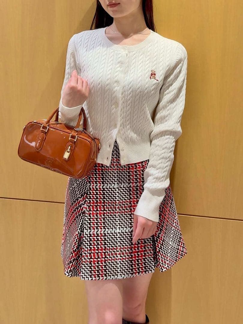 スナイデル　リボンベアニットカーディガン　IVR