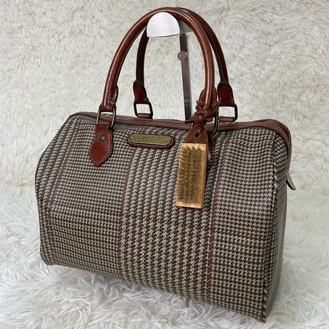 Ralph Lauren ポロラルフローレン ミニボストンバッグ 千鳥格子 - メルカリ