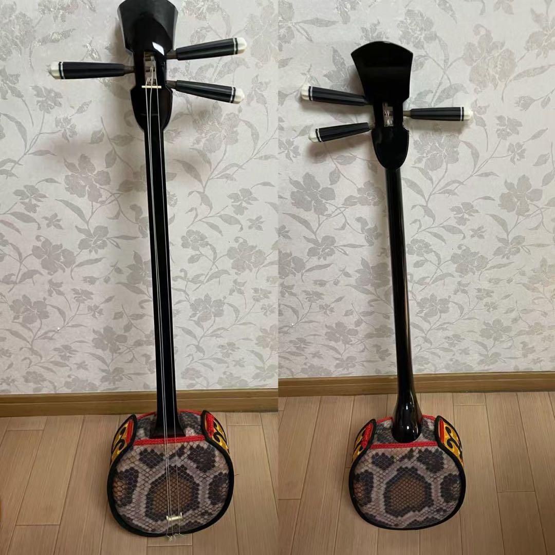 中古品 沖縄三線 弦楽器 和楽器 ケース付き