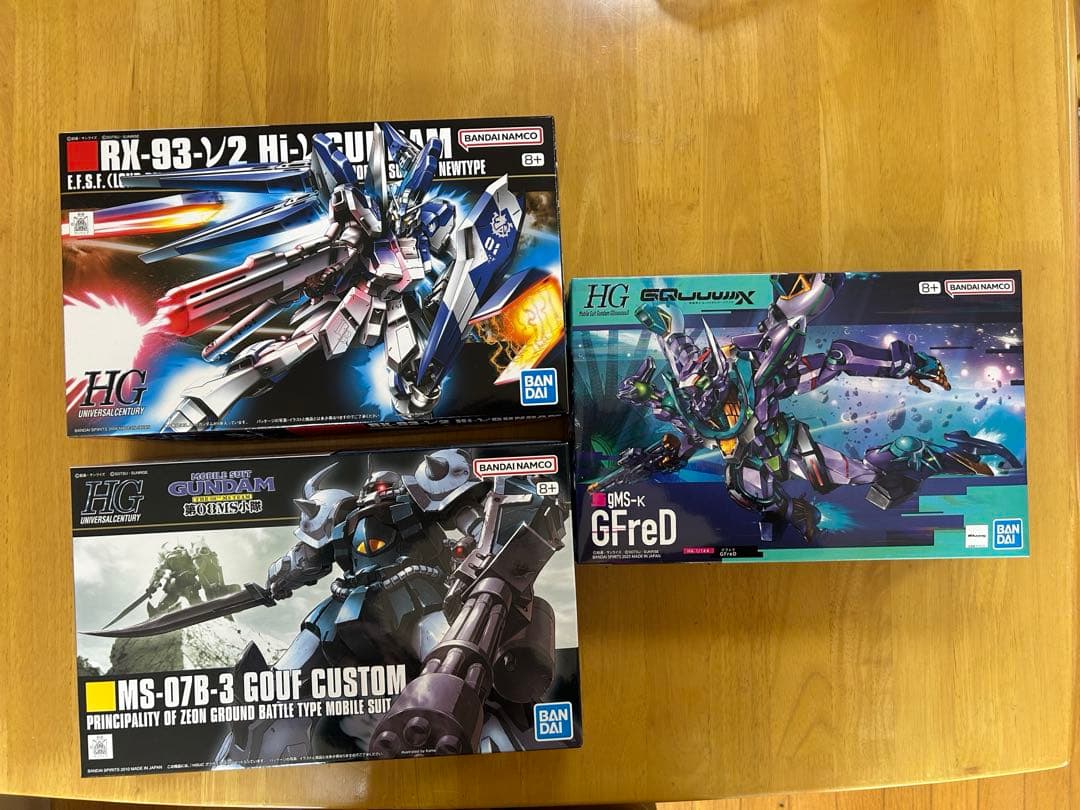 HGガンプラセット5点ジフレド、ペーネロペー、グフカスタム、ハイニュー✖️2