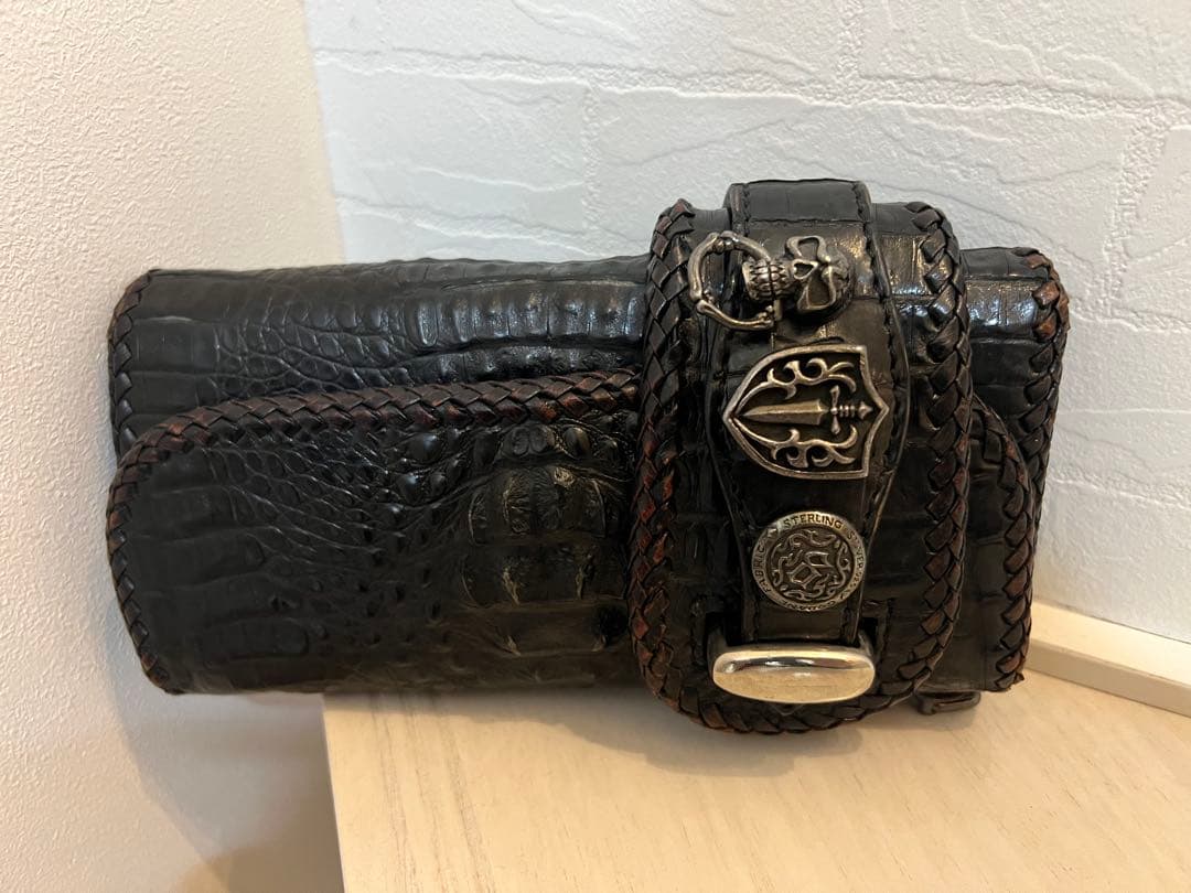 GODANE ゴダン　バイカーズウォレット　シルバー925 楽天市場】ゴダン 財布 長財布 GODANE ダイヤモンドパイソン ラウンド