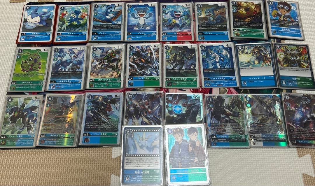 青緑インペリアルドラモンデッキ+デッキパーツ　デジモンカード