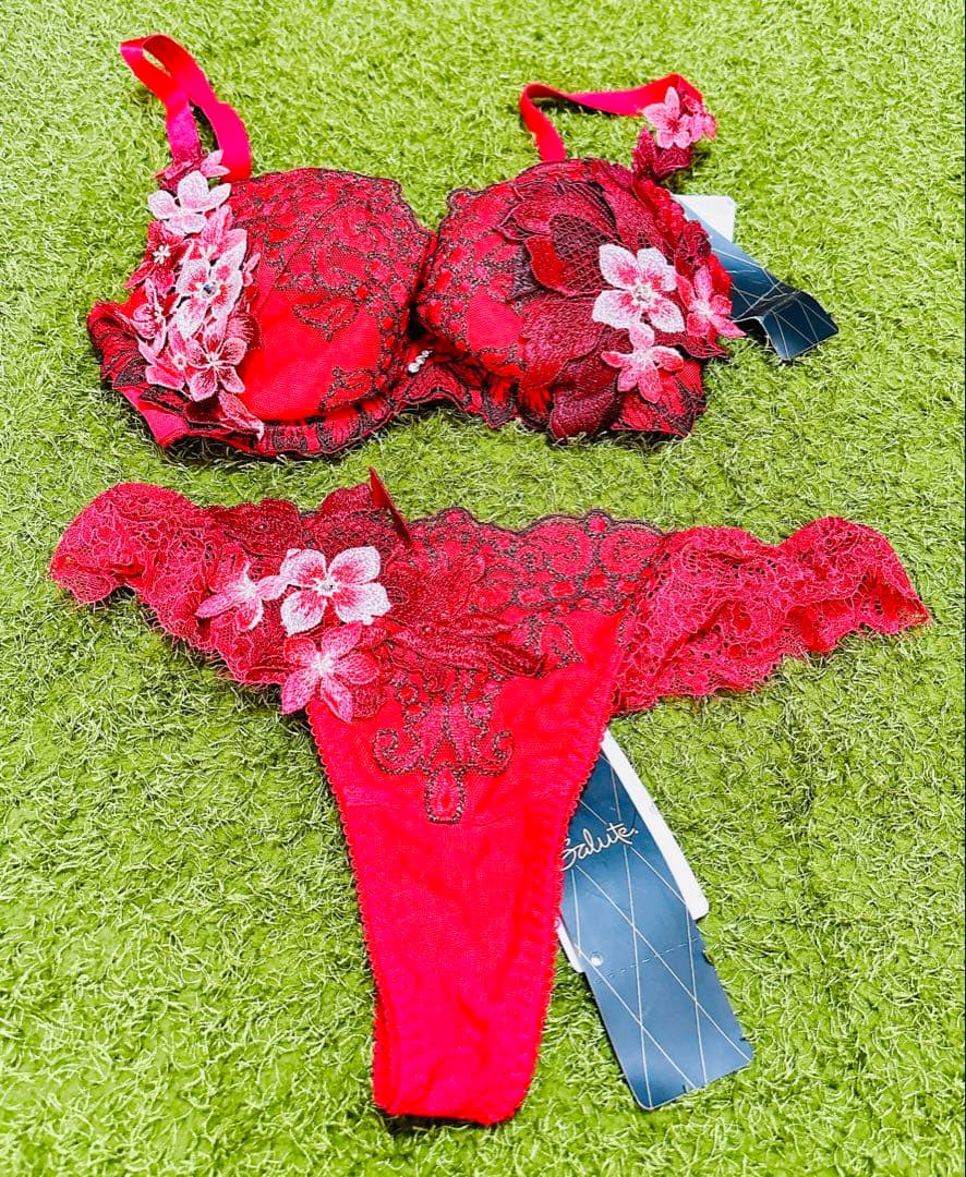 Salute 花柄ブラジャー・ショーツ D65 クリスマスセール20%OFF