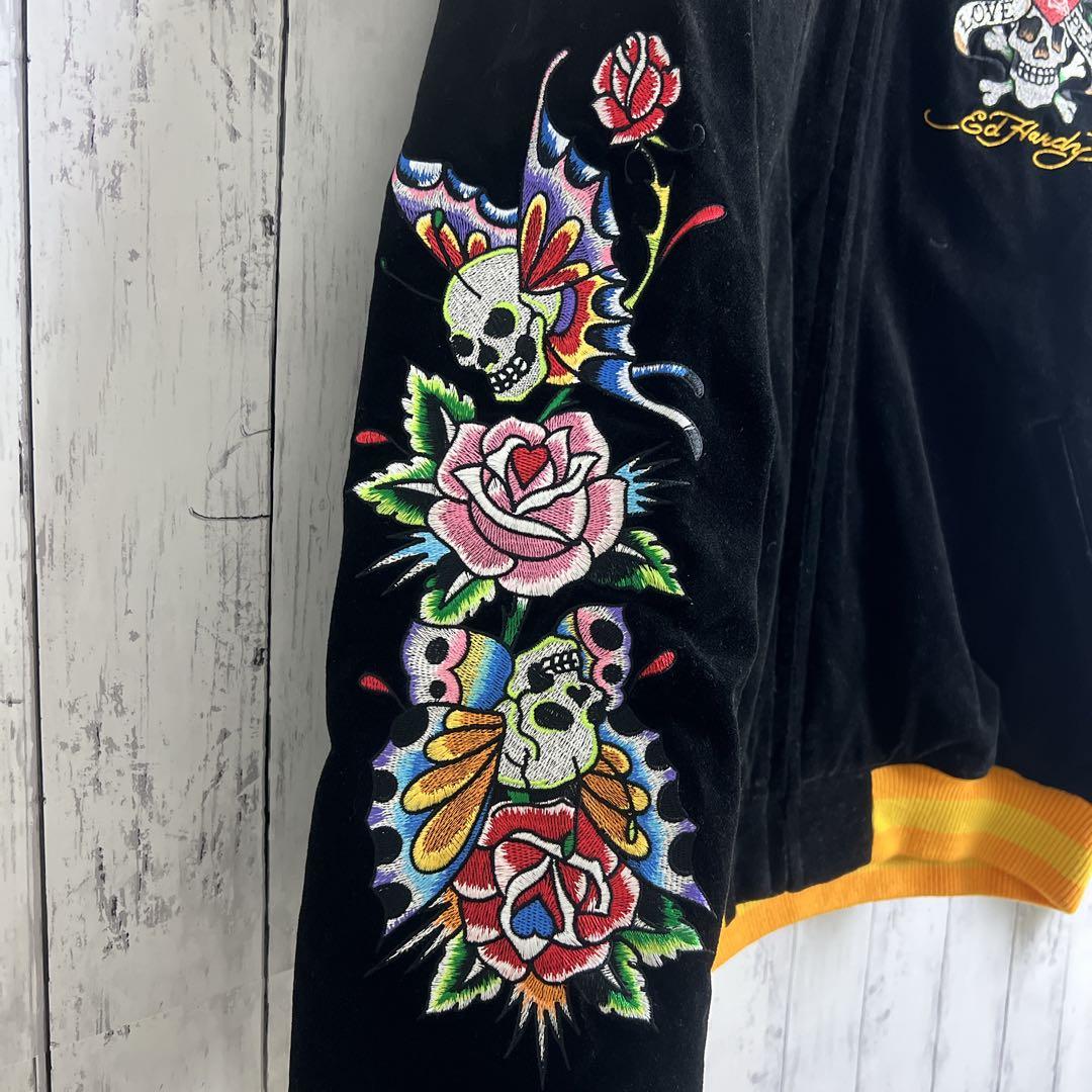 超人気モデルXL】XLARGE×Ed Hardy ☆リバーシブル・スカジャン - メルカリ