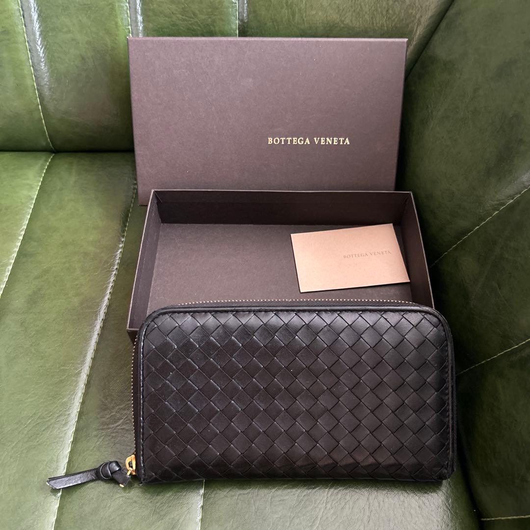 大人気★Bottega Veneta ★ブラックレザー長財布