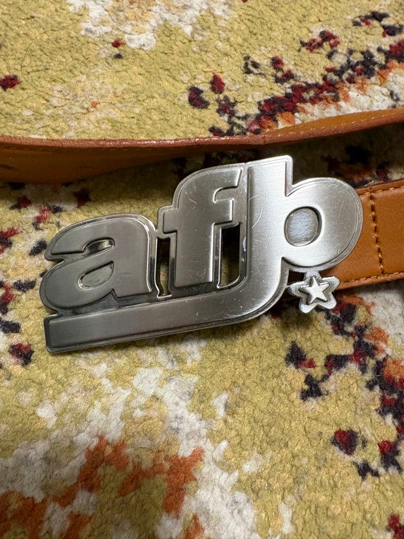 afb ブラウンレザーベルト