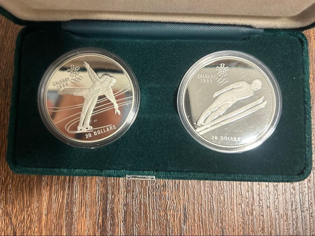 【SV925 68g】カルガリーオリンピック　記念銀貨 1988年　純銀2oz