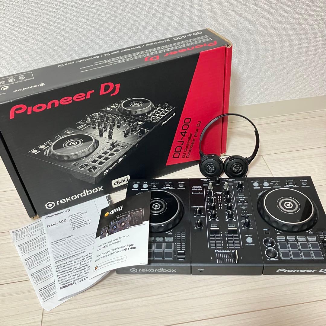 Pioneer DJ DDJ-400 コントローラー　ヘッドフォン付き Pioneer DJ DDJ-400 | rekordbox dj 専用2チャンネルDJコントローラー