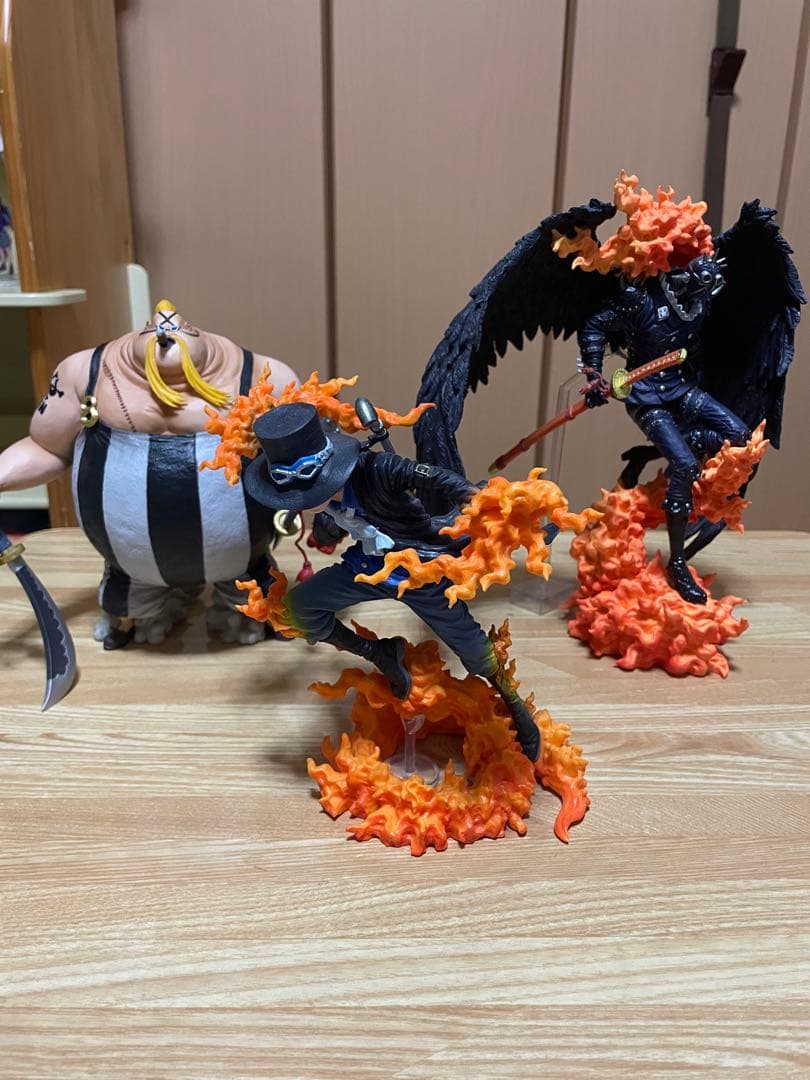 ワンピース一番くじ　魂豪示像　フィギュア　クイーン　キング　サボ　セット箱あり