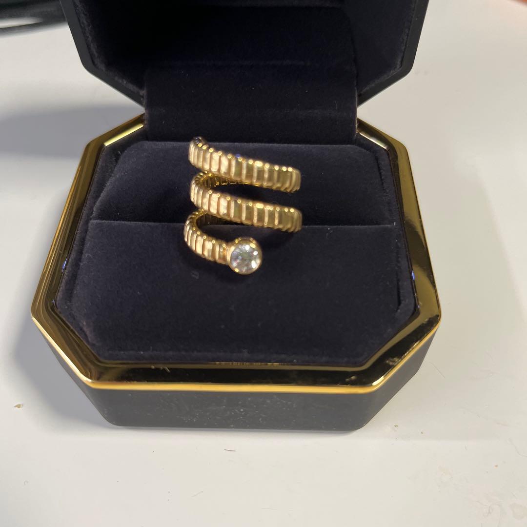 18K ダイヤ0.56ct 11号〜13号　トゥボカス風　スネーク　イタリア購入