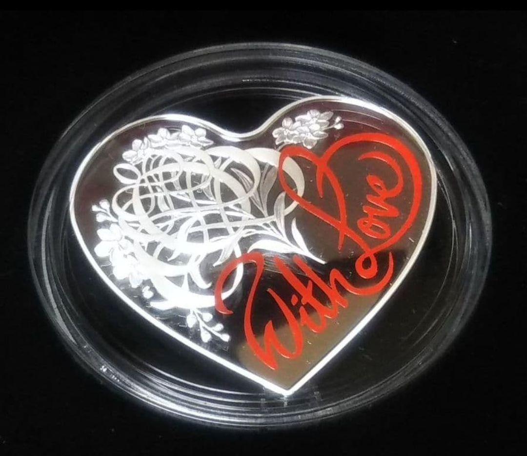 ハート型シルバープルーフ With Love愛を込めて 2016