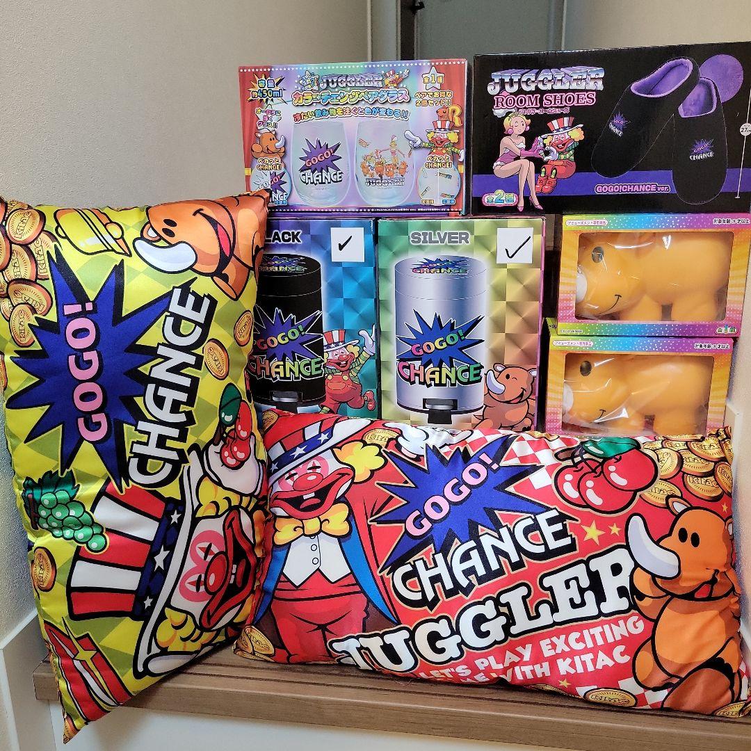 ジャグラー　ペアグラス、クッション、ルームシューズ、ダストボックス、ツノッチ ジャグラー ツノっち ドーナツクッション 円座クッション : グッズ