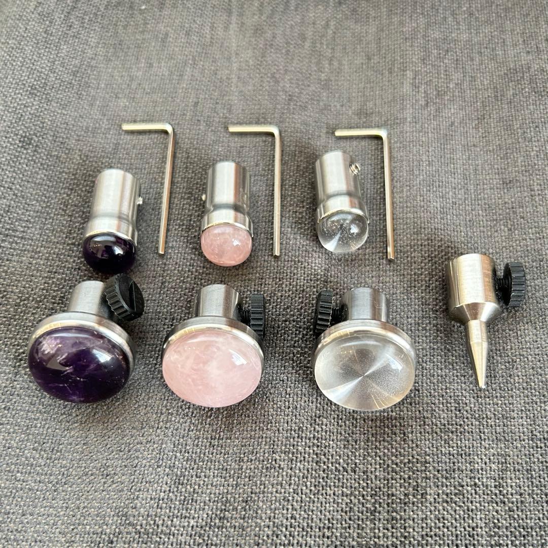 天然石 & 耳ツボ 音叉アタッチメント 7点セット Amazon | aninako 音叉 セット 128+256+512Hz 音叉ハンマー付き