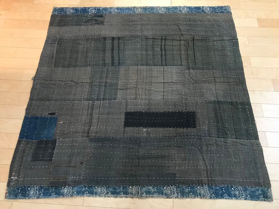 古布 木綿 刺子 襤褸 155×153.5