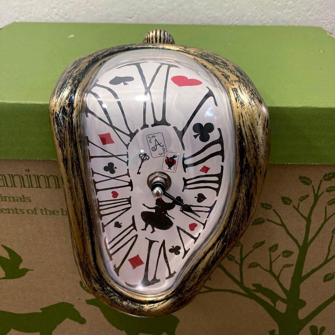 ディズニー 不思議の国のアリス 置き時計 メルティングクロック 2点