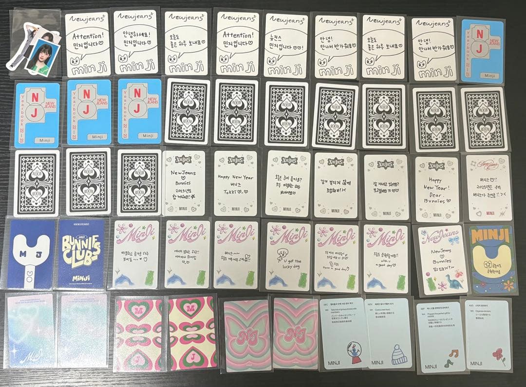 NewJeans ミンジ トレカ まとめ売り トレカ×90枚➕証明写真等 - メルカリ